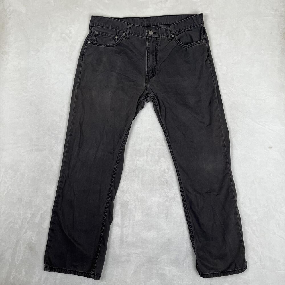 Levi's 559 Jeans Mens 36x30 Gray Relaxed Straight Denim Charcoal Wash Pants